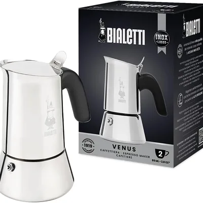 Bialetti Venus, cafetera italiana de acero inoxidable 6 tazas