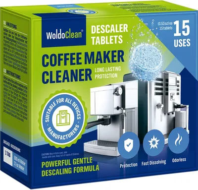 WoldoClean, pastillas descalcificadoras para cafetera (15 uds)