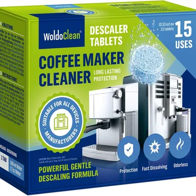 WoldoClean, pastillas descalcificadoras para cafetera (15 uds)